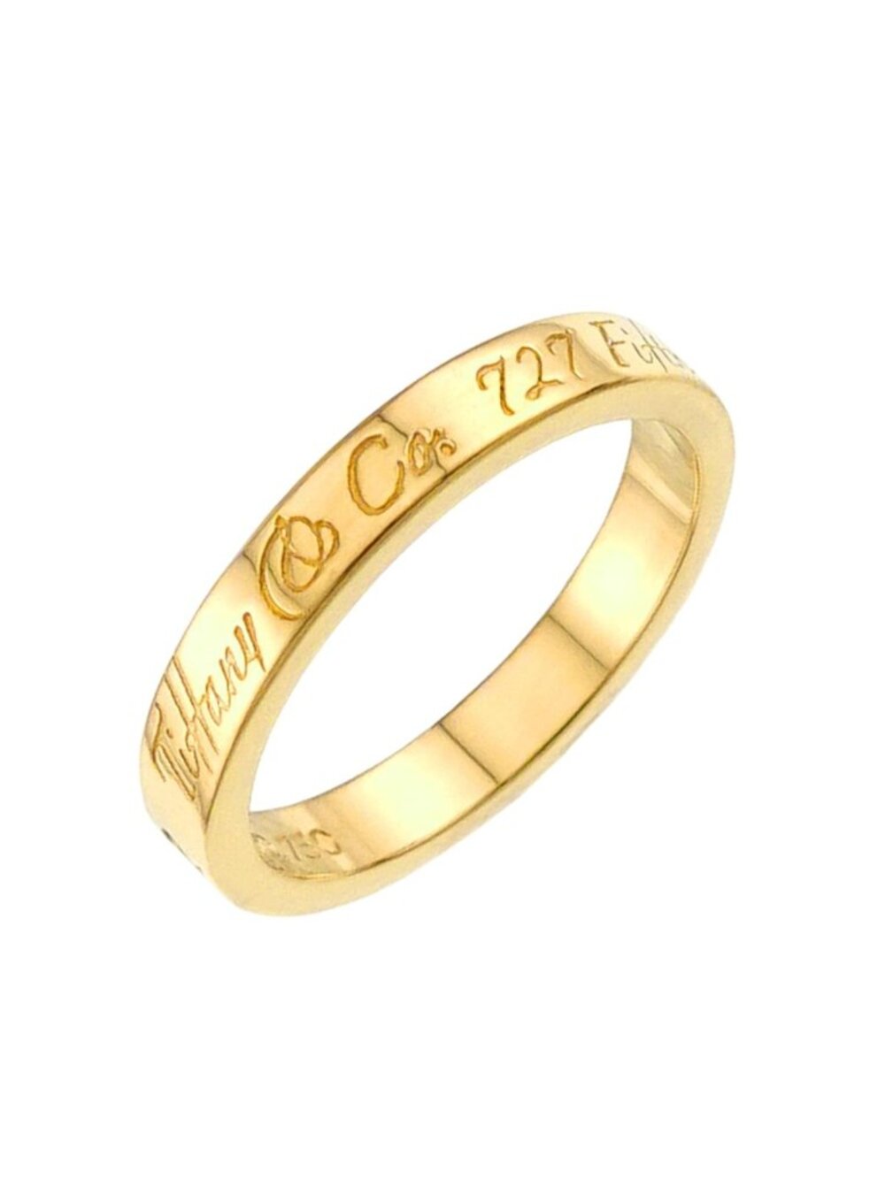 Tiffany & Co Notes Narrow New York Ring 18K Yellow Gold